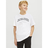 Jack & Jones Junior White Caleb Varsity T-Shirt O-Neck Noos