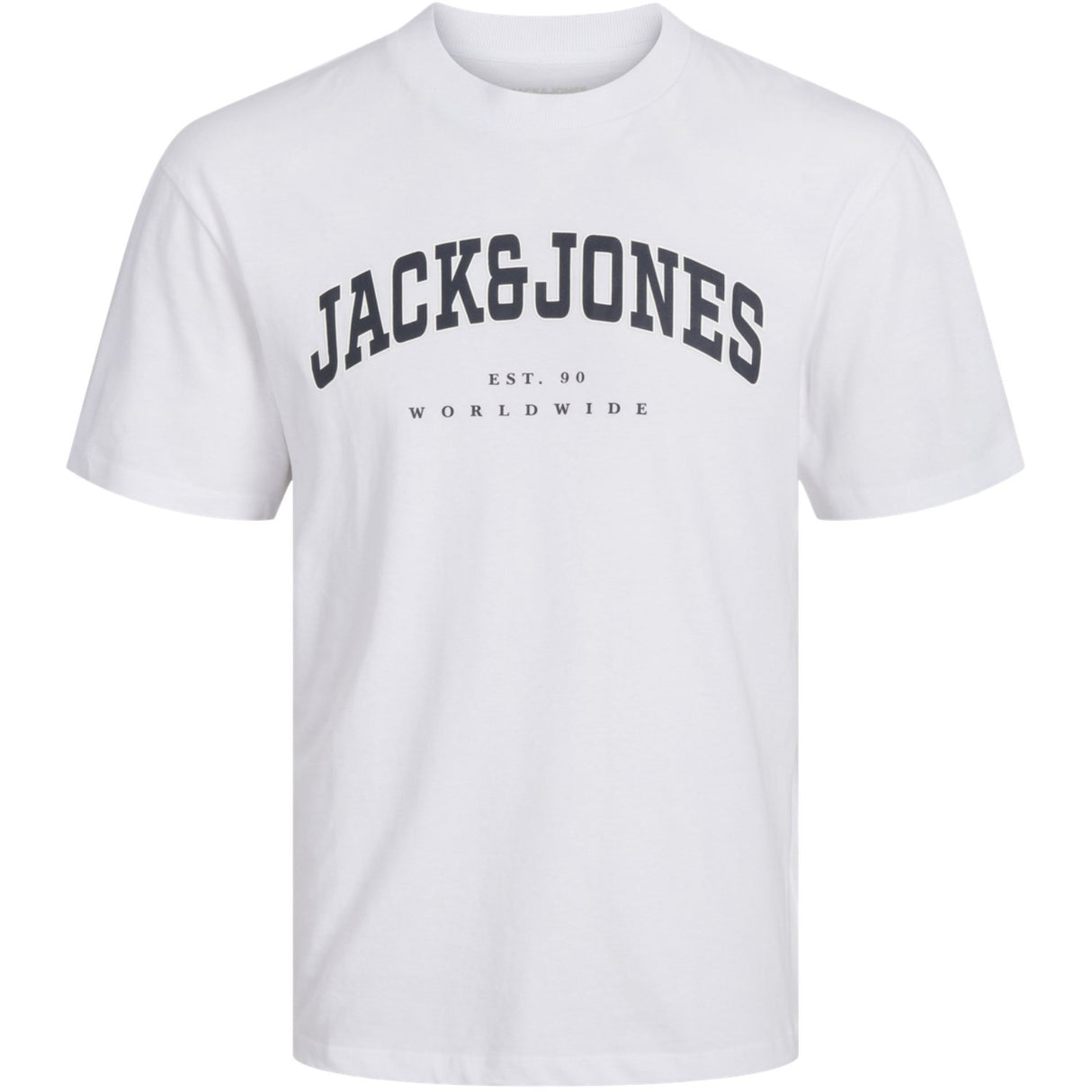 Jack & Jones Junior White Caleb Varsity T-Shirt O-Neck Noos