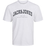 Jack & Jones Junior White Caleb Varsity T-Shirt O-Neck Noos