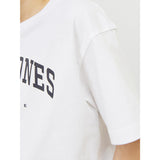 Jack & Jones Junior White Caleb Varsity T-Shirt O-Neck Noos