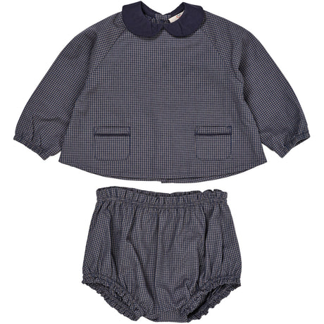 Copenhagen Colors Navy Check Combi Check Baby Set