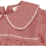 Copenhagen Colors Red Check Combi Check Bluse M. Krave