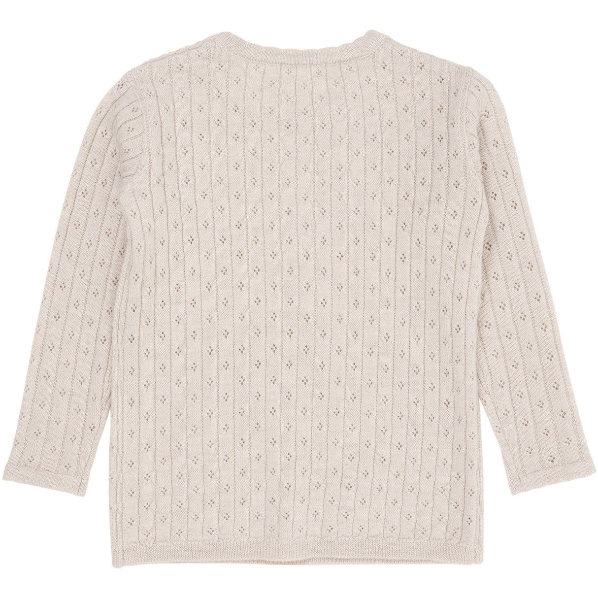 Copenhagen Colors Pale Cream Melange Merino Classic Pointelle Bluse