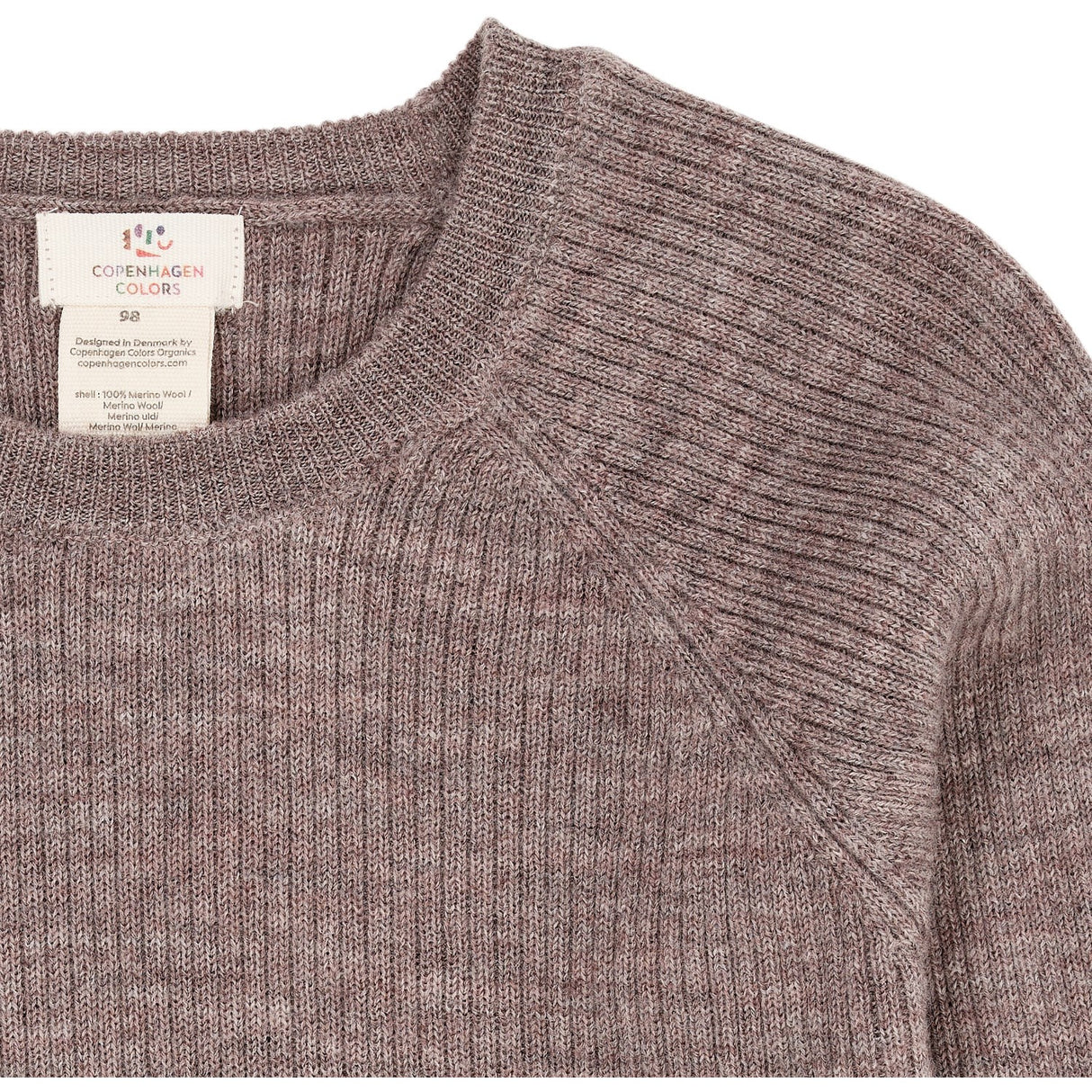 Copenhagen Colors Natural Melange Merino Classic Rib Bluse