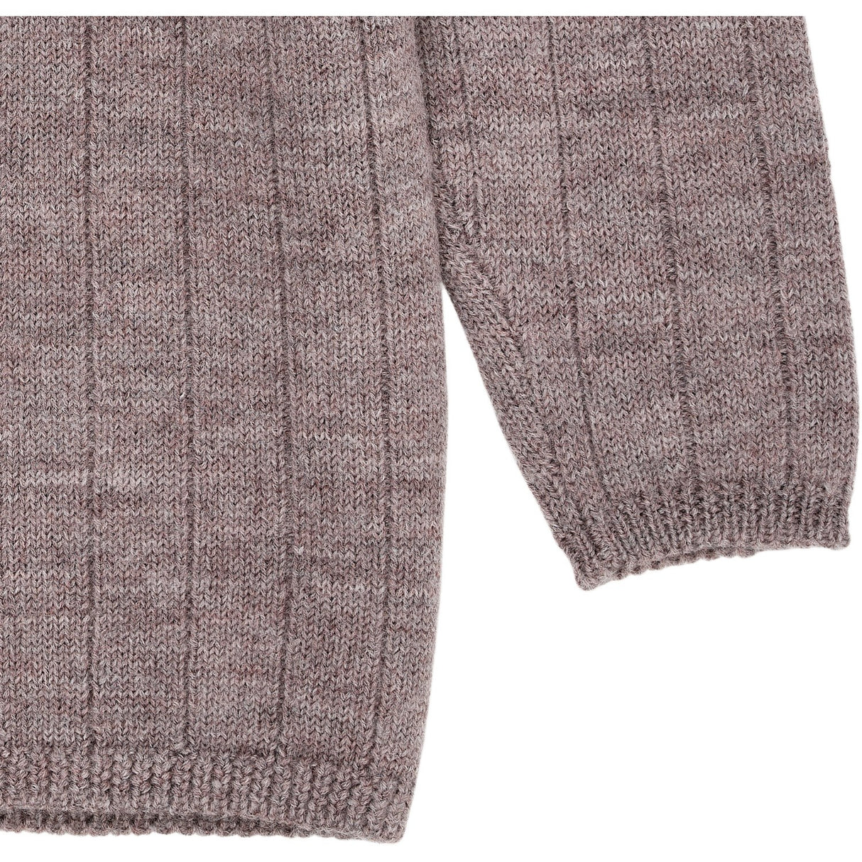 Copenhagen Colors Natural Melange Merino Knitted Cardigan M. Bred Rib