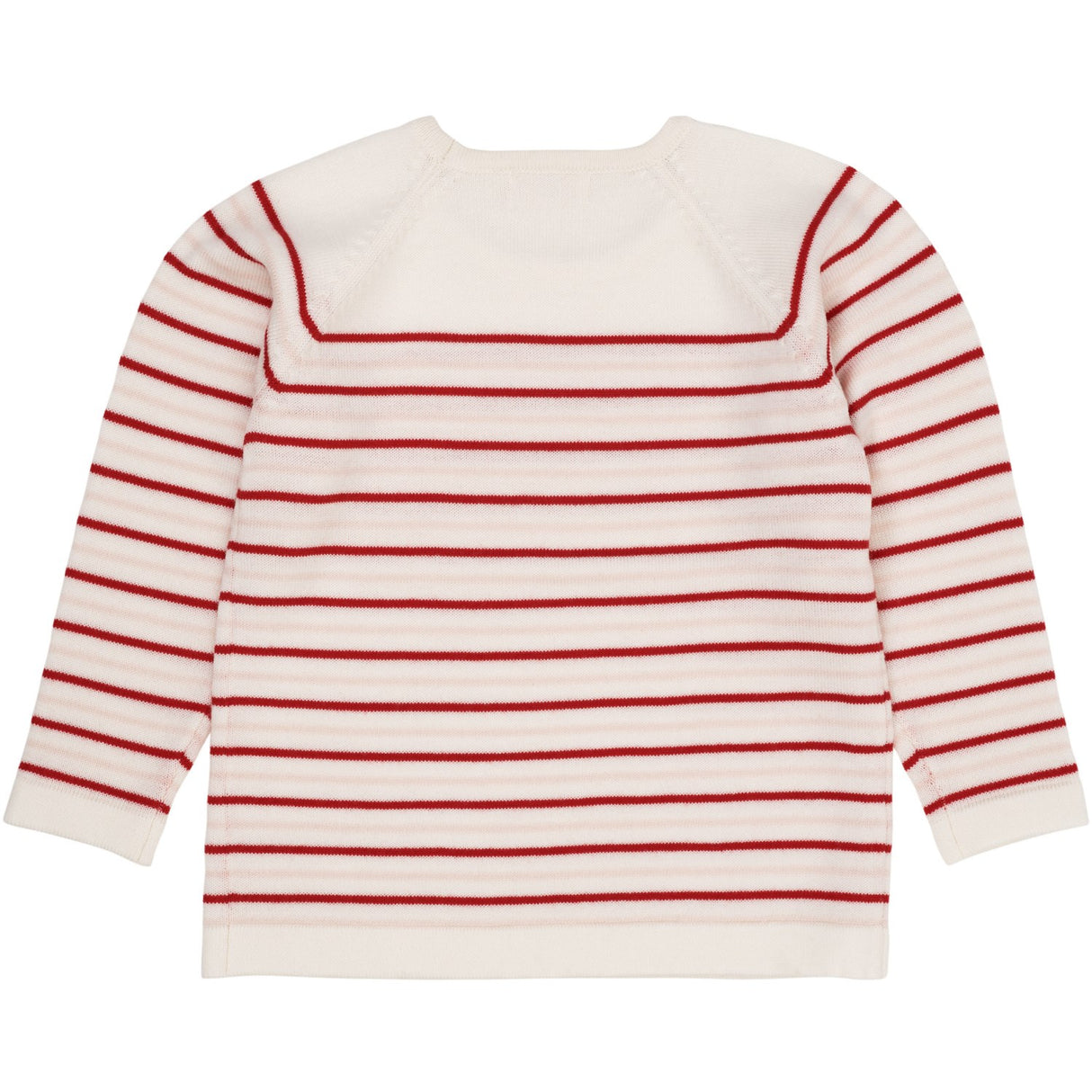 Copenhagen Colors Cream/Dusty Rose/Red Combi Merino Striped Bluse