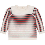 Copenhagen Colors Cream/Navy/Red Combi Merino Striped Bluse