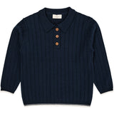 Copenhagen Colors Navy/Cream Combi Merino Polo Skjorte