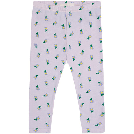 Bobo Choses Lavender  Pansy Flower All Over Leggings