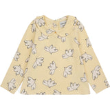 Bobo Choses Light Yellow Freedom Bird All Over Collar T-Shirt