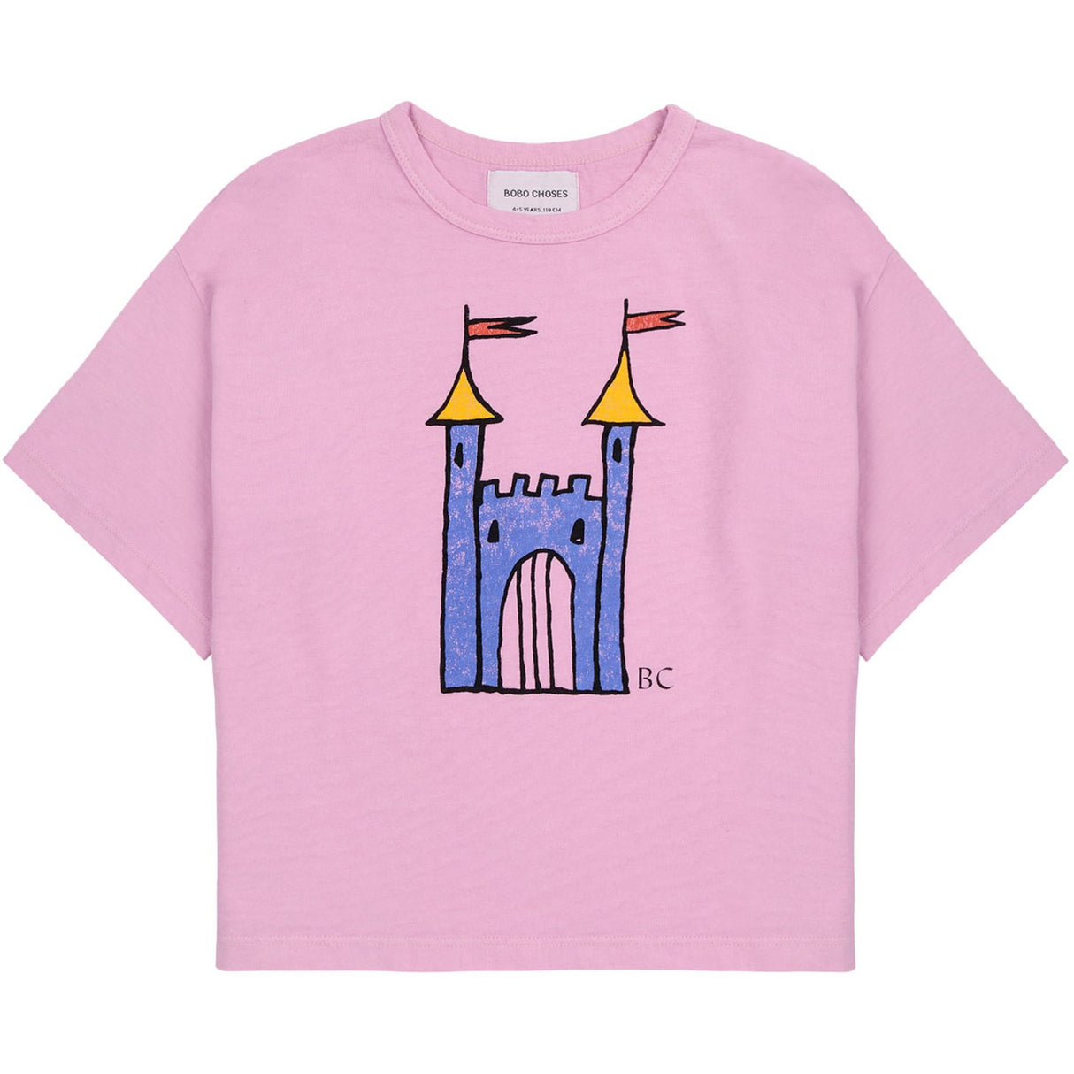 Bobo Choses Pink Faraway Castle Short Sleeve T-Shirt