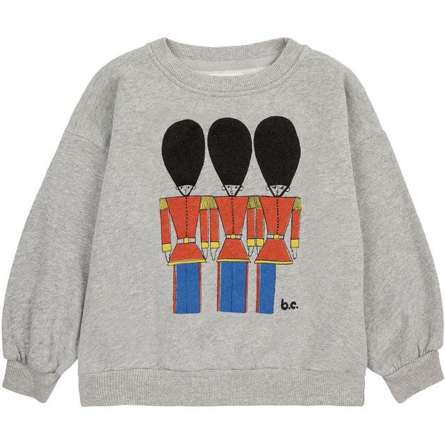 Bobo Choses Light Heather Grey Little Tin Soldiers Sweatshirt