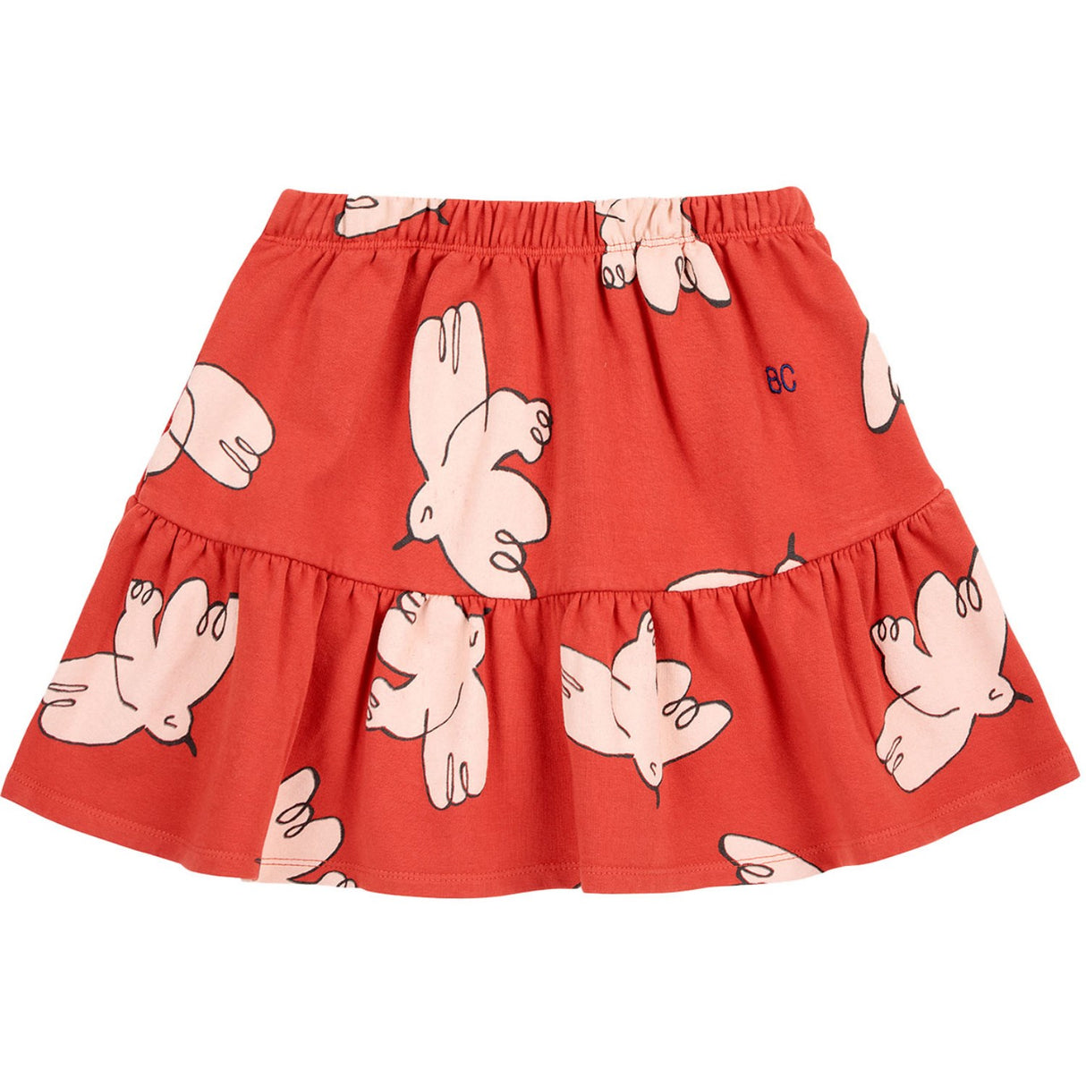 Bobo Choses Red Freedom Bird All Over Skirt