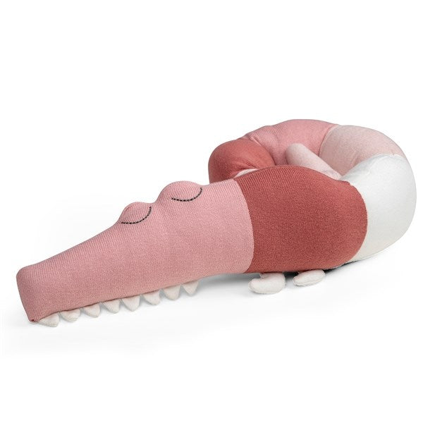 Sebra Strikket Mini Pude Sleepy Croc Blossom pink