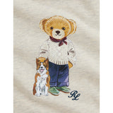 Ralph Lauren Baby Oatmeal Heather Bear Bluse