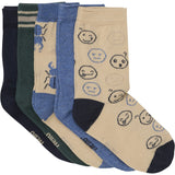 Minymo Army Green Socks 5-Pack