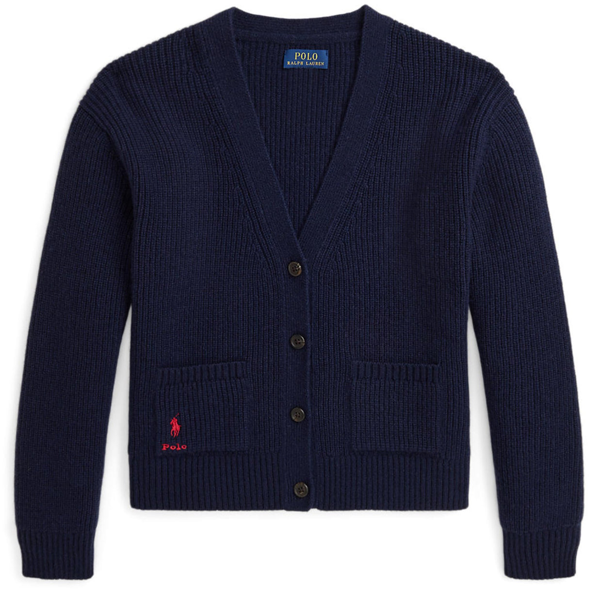 Polo Ralph Lauren Hunter Navy w. Red Print Cardigan