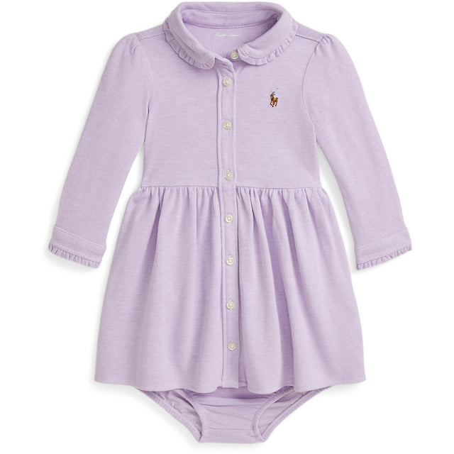 Ralph Lauren Baby Spring Iris w. Multi Print Solid Day Kjole