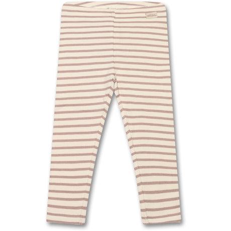 Petit Piao Rose Fawn Leggings Modal Striped