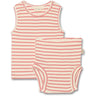 Petit Piao Sea Shell Pink Undertøjs Sæt Modal Striped