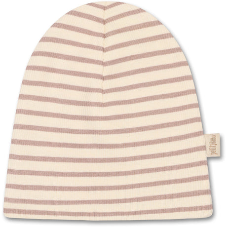 Petit Piao Rose Fawn Beanie Hue Modal Striped