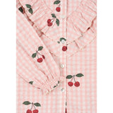 Konges Sløjd Cherry Check Kim Frill Bluse GOTS