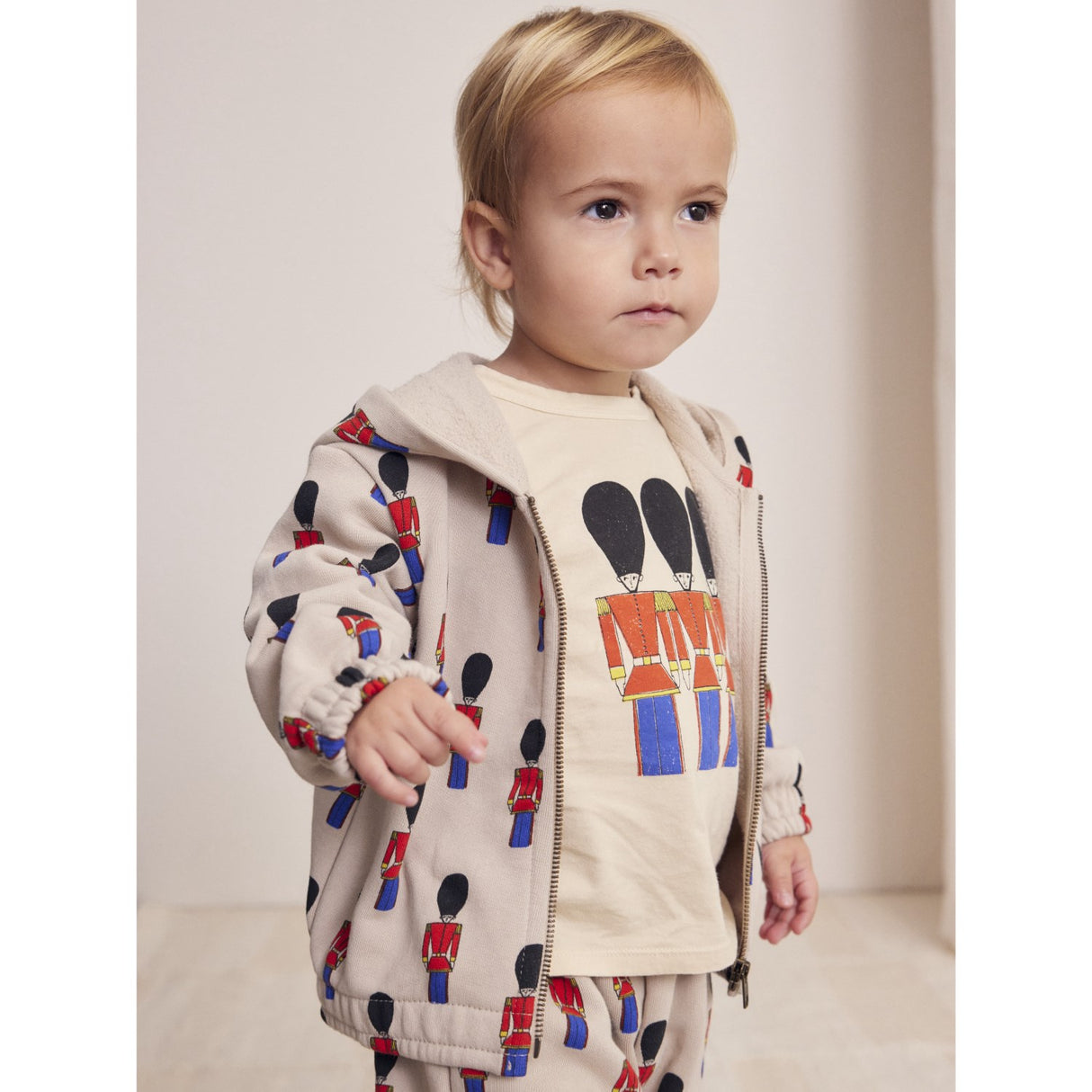 Bobo Choses Offwhite Little Tin Soldiers All Over Zipped Sweatshirt 3