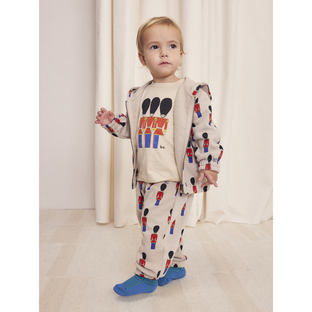 Bobo Choses Offwhite Little Tin Soldiers All Over Zipped Sweatshirt 4