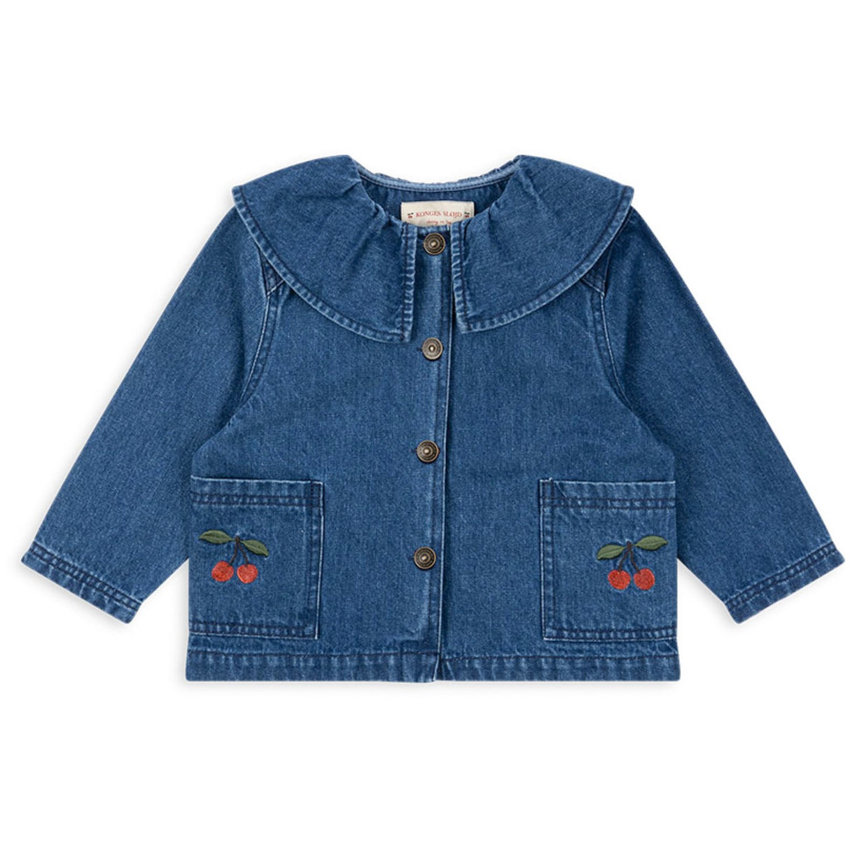 Konges Sløjd Denim Blue Cherry Magot Denim Skjorte GOTS