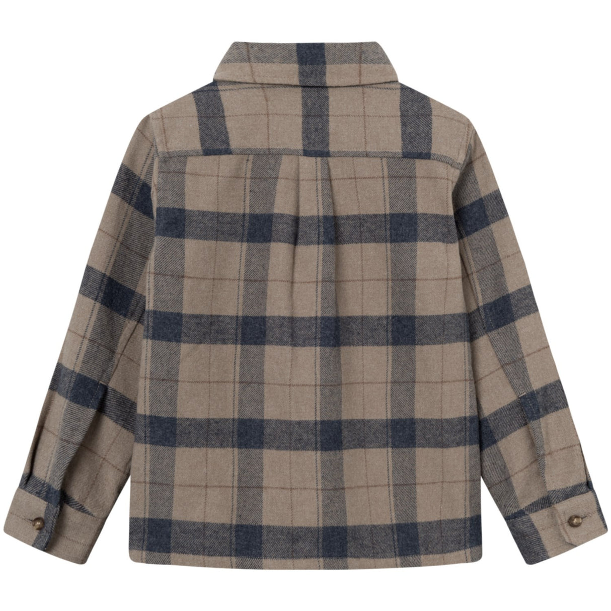 Les Deux Kids Desert Taupe/Dark Navy Checked Lennon Check Overshirt Kids 4