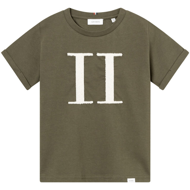 Les Deux Kids Forest Green/Ivory Encore Bouclé T-Shirt Kids