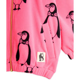 Mini Rodini Pink Penguin Fleece Jakke 3