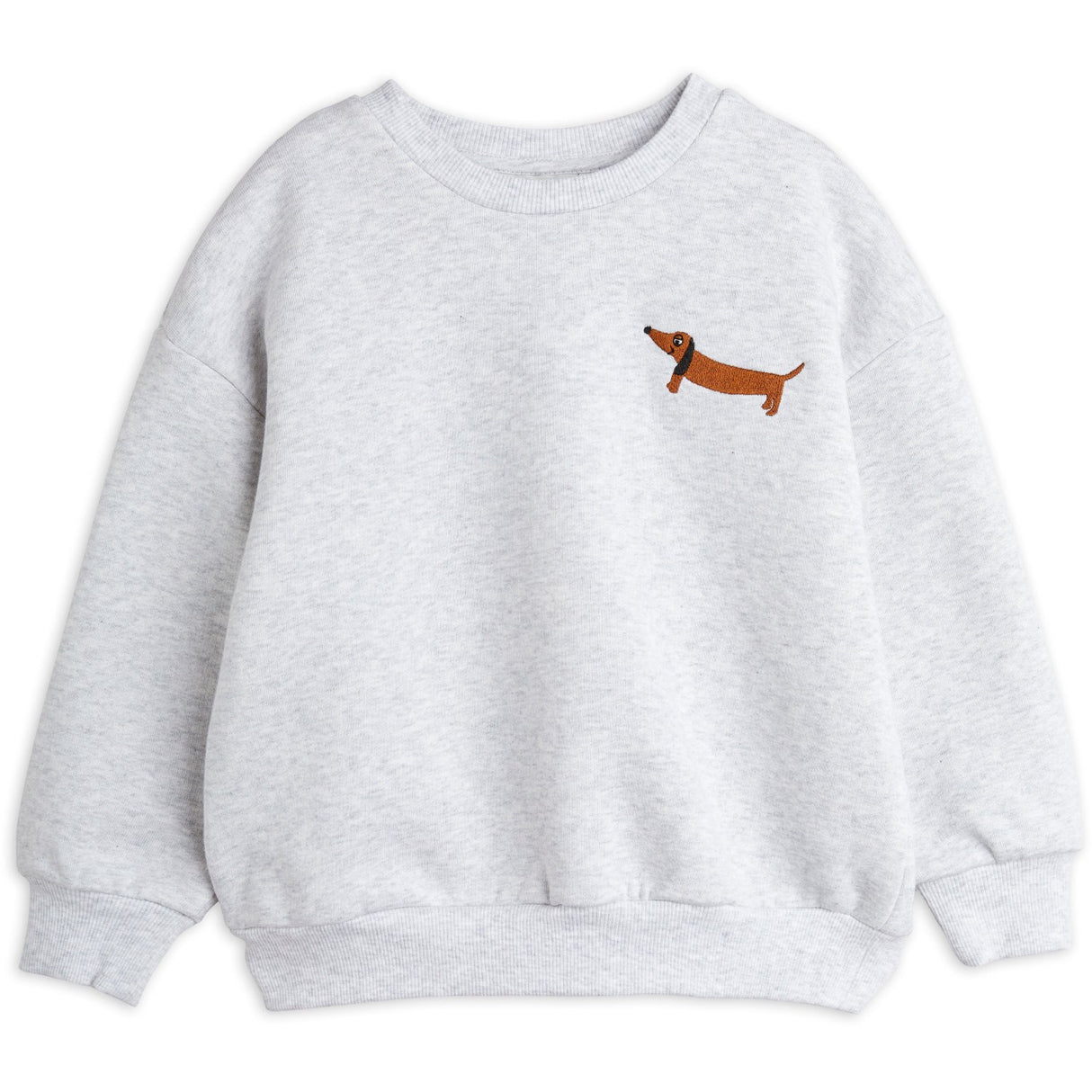 Mini Rodini Grey melange Dog Emb Sweatshirt