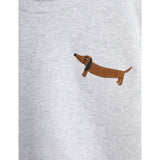 Mini Rodini Grey melange Dog Emb Sweatshirt 3