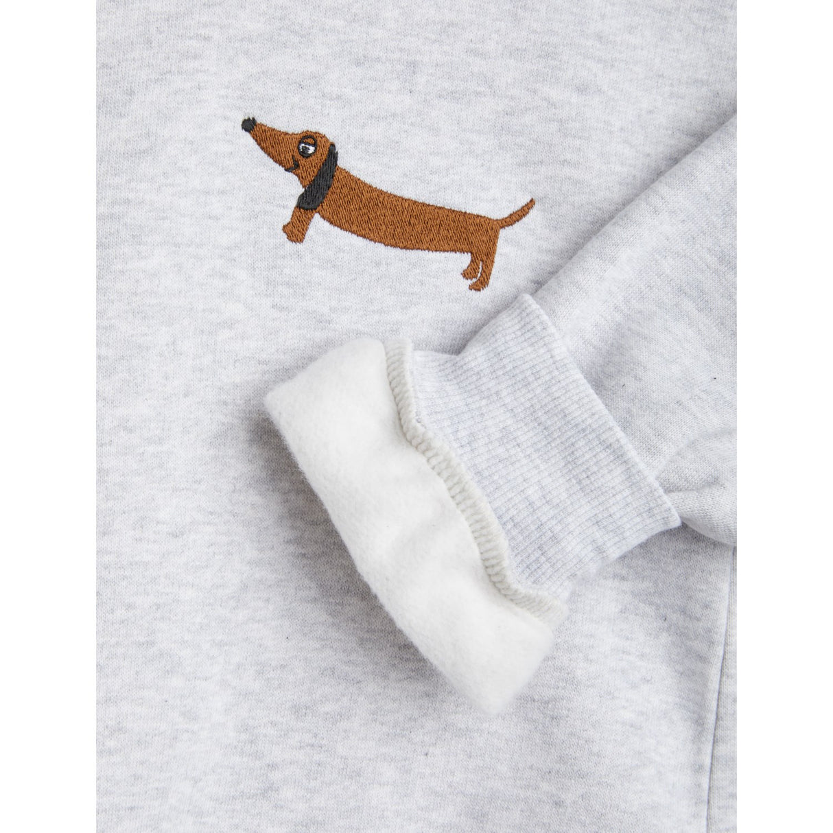 Mini Rodini Grey melange Dog Emb Sweatshirt 4