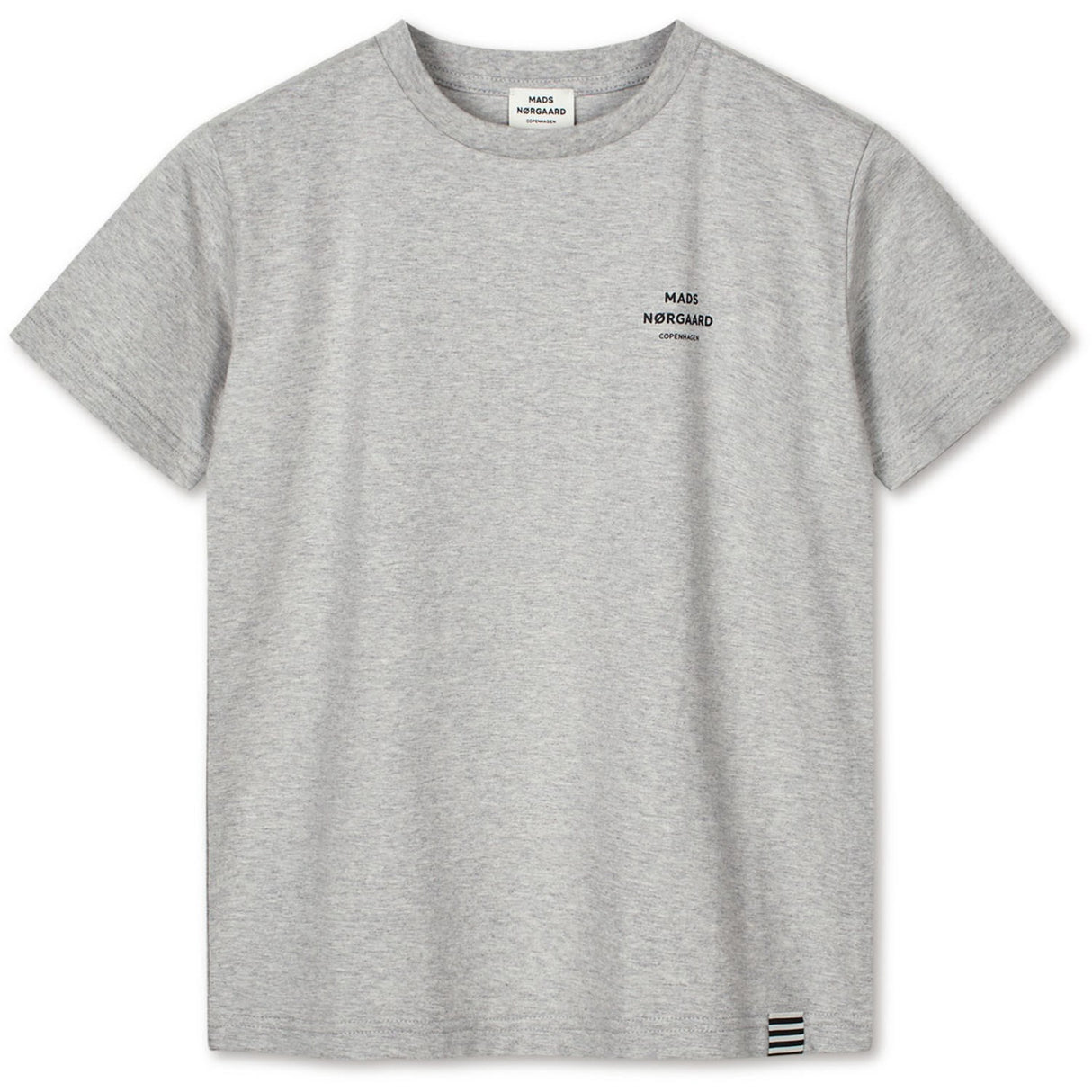 Mads Nørgaard Light Grey Melange Printed Tee Thorlino T-shirt