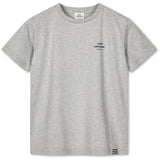 Mads Nørgaard Light Grey Melange Printed Tee Thorlino T-shirt