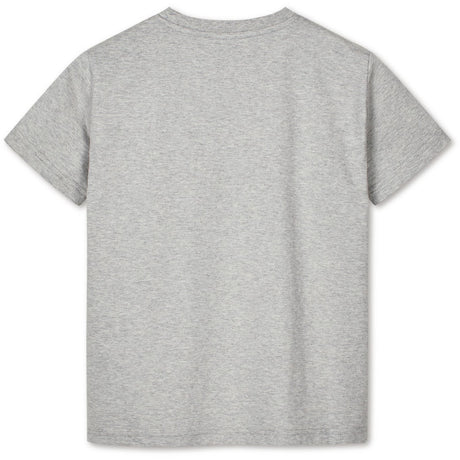 Mads Nørgaard Light Grey Melange Printed Tee Thorlino T-shirt