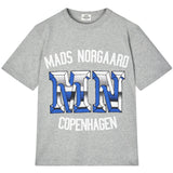 Mads Nørgaard Light Grey Melange Printed Tee Theo Tee