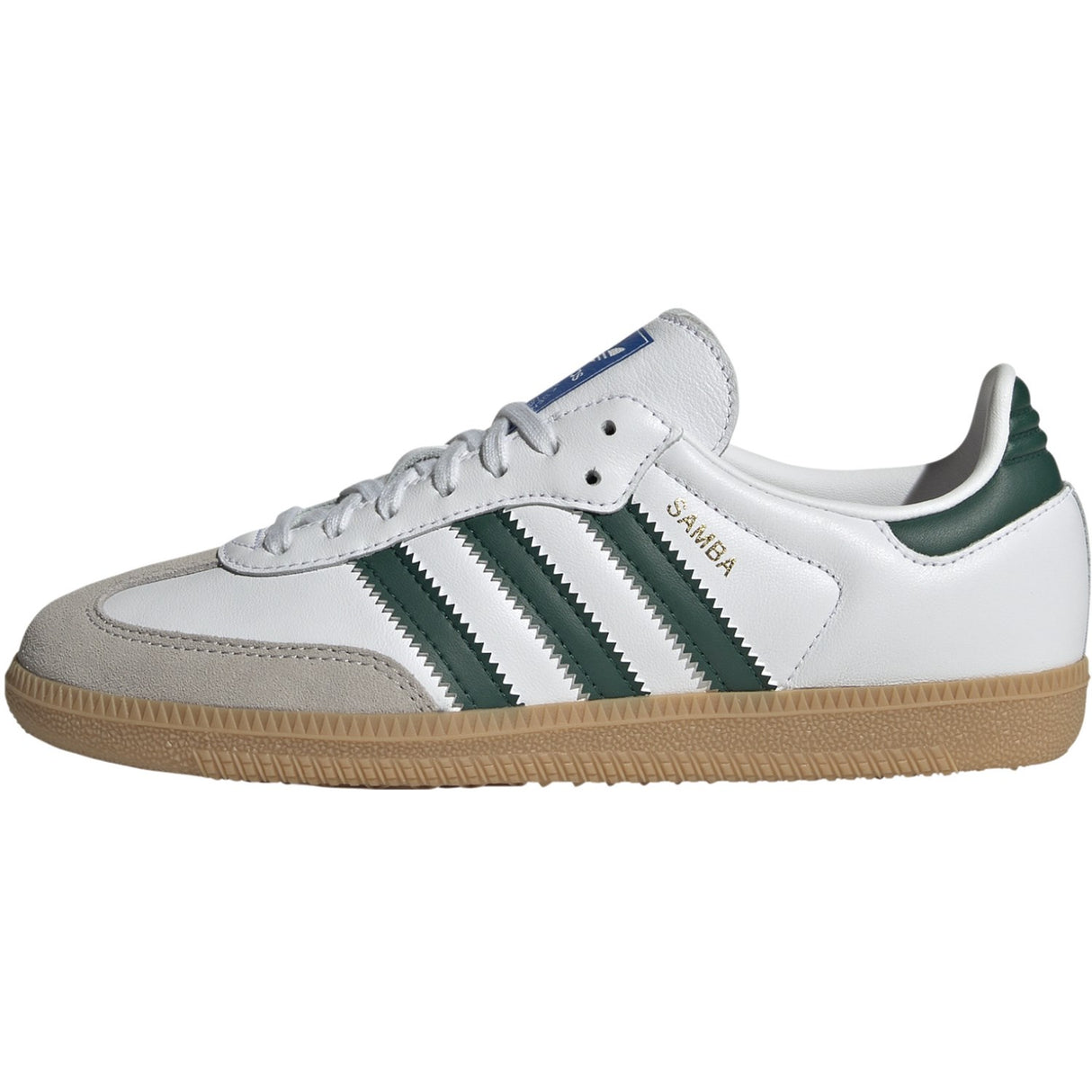 adidas Originals Cloud White/Collegiate Green/Gum Samba Og J Sneakers