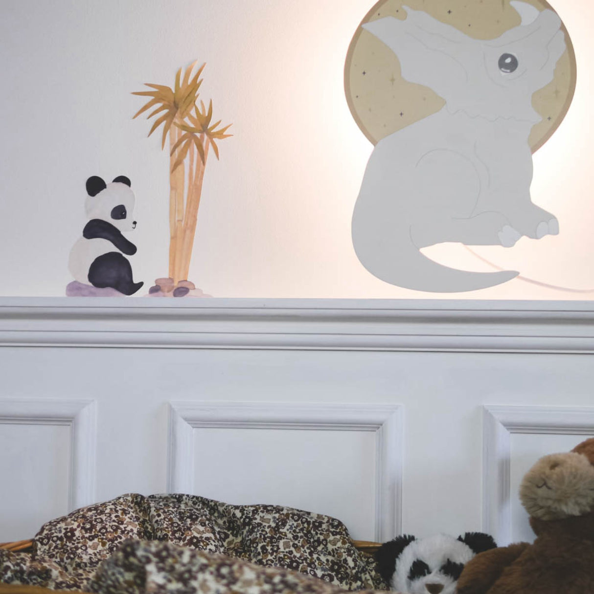 That's Mine Beige Wallsticker Pandas And Bambus