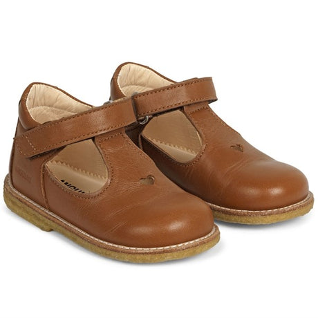 Angulus Tullesko m. Hjerte og Velcro Cognac 3267-101-1545