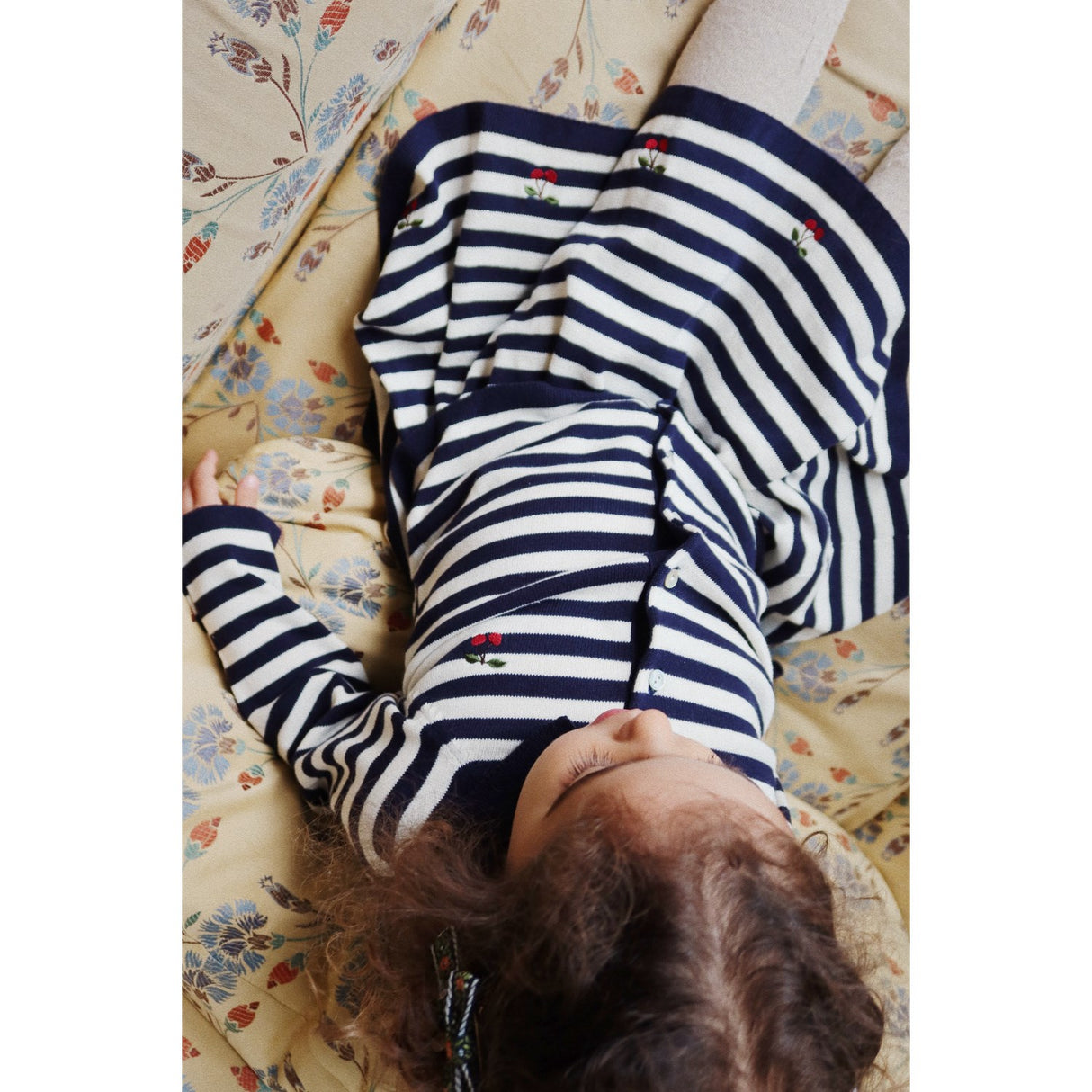 Konges Sløjd Navy Stripe Venton Knit Cardigan GOTS