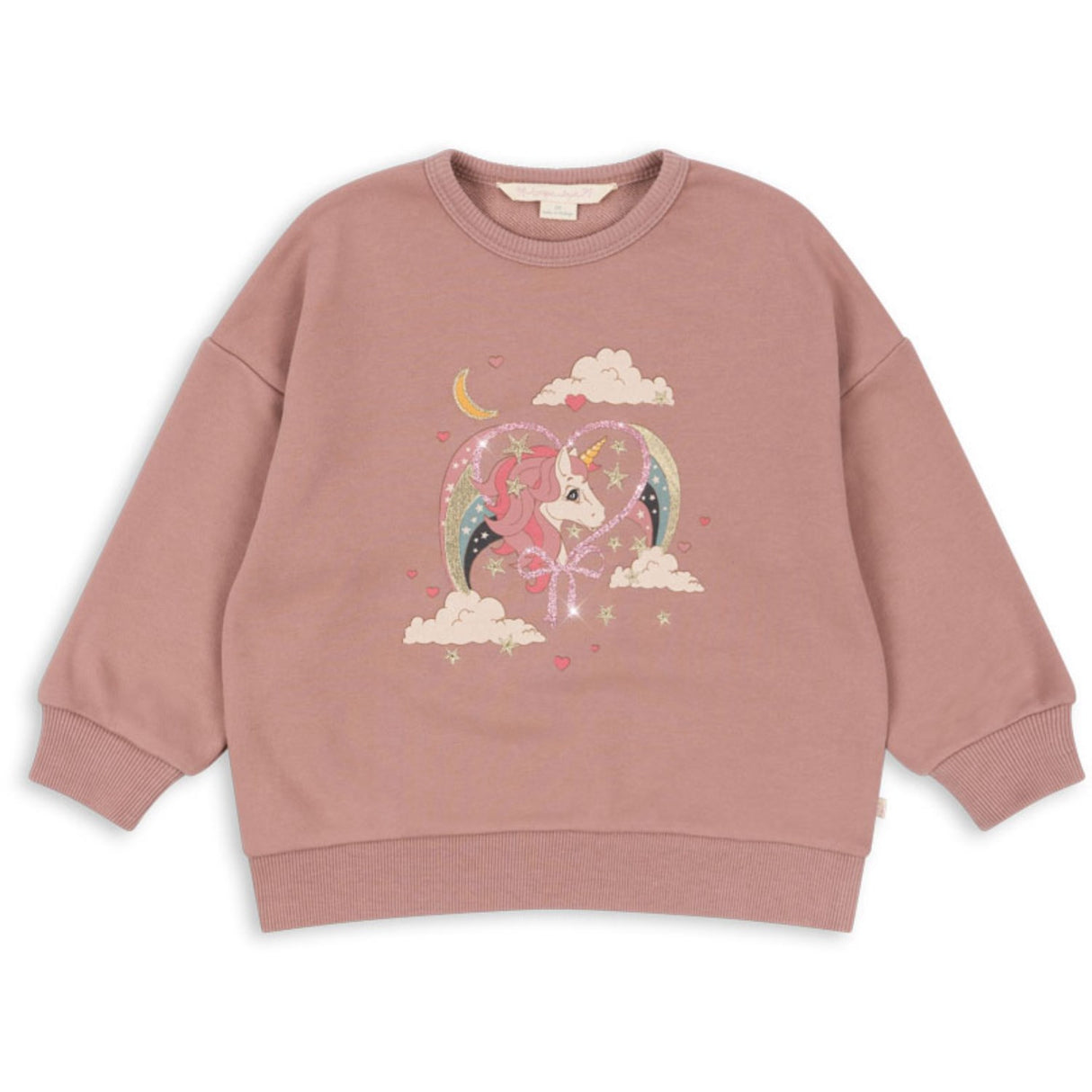 Konges Sløjd Mahogany Rose Lou Glitter Sweat Shirt Ocs