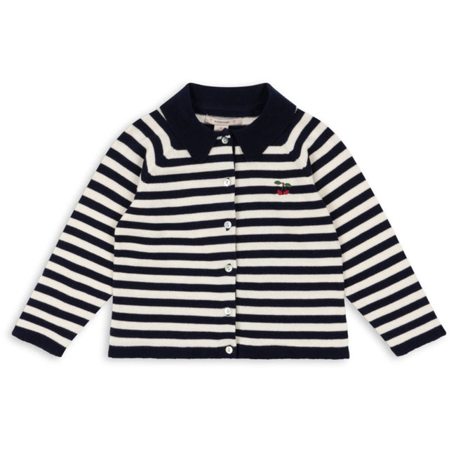 Konges Sløjd Navy Stripe Venton Knit Cardigan GOTS