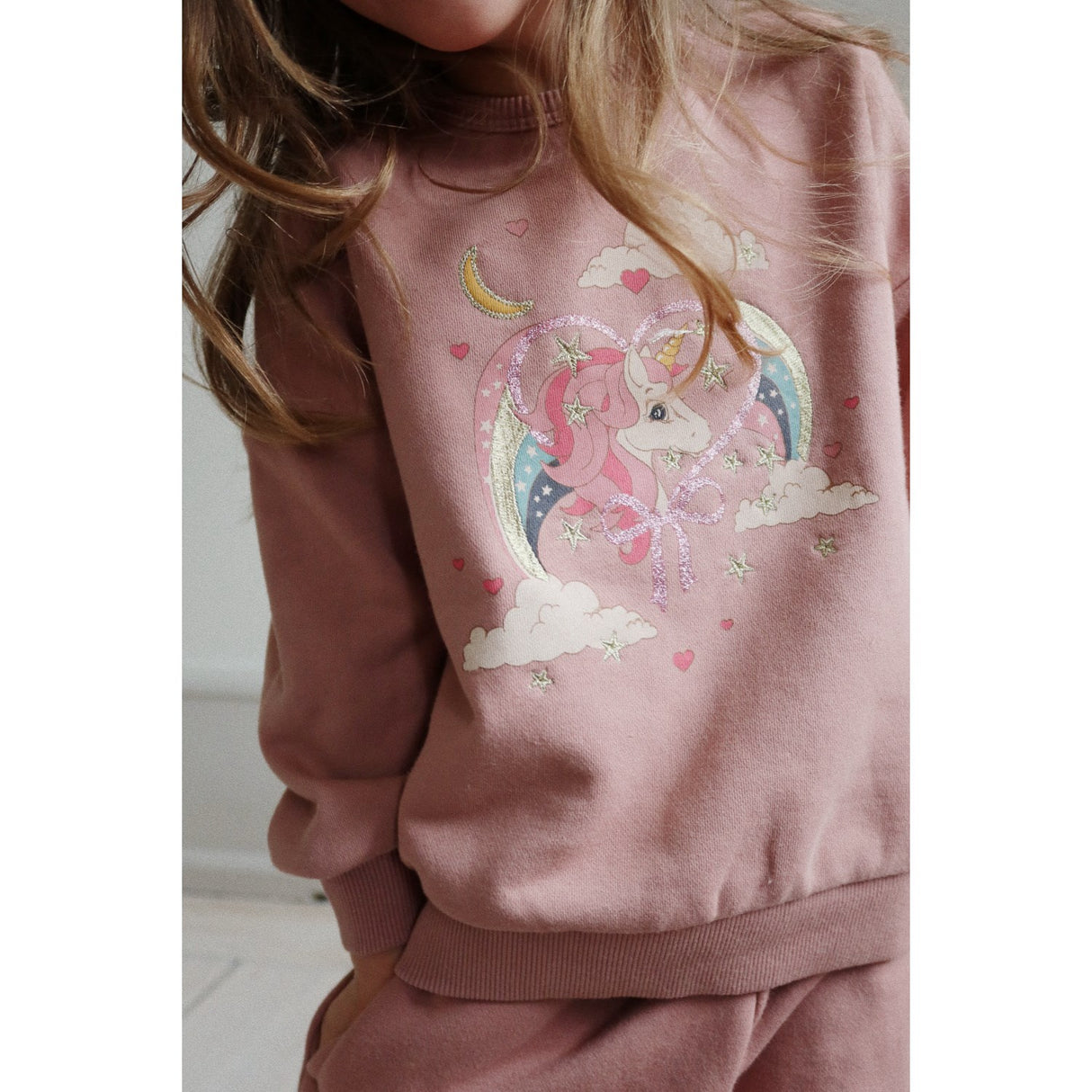 Konges Sløjd Mahogany Rose Lou Glitter Sweat Shirt Ocs