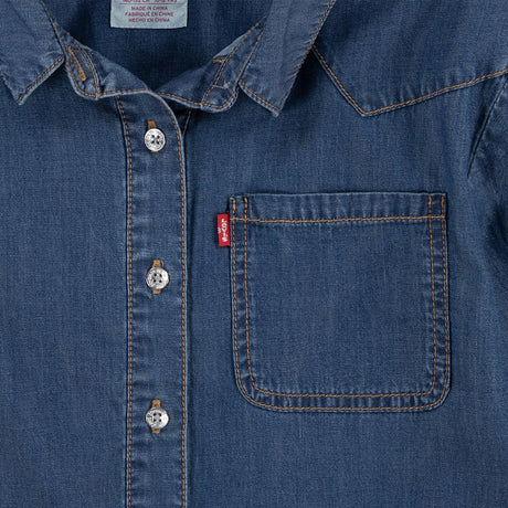 Levi's BLUE Western Peasant Denim Skjorte