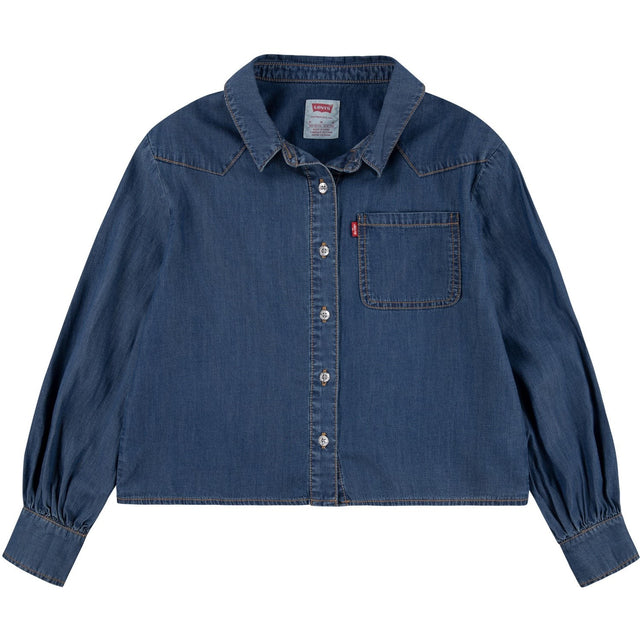 Levi's BLUE Western Peasant Denim Skjorte