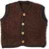 Smallstuff Brown Vest Bouclé Merino Wool W. Buttons