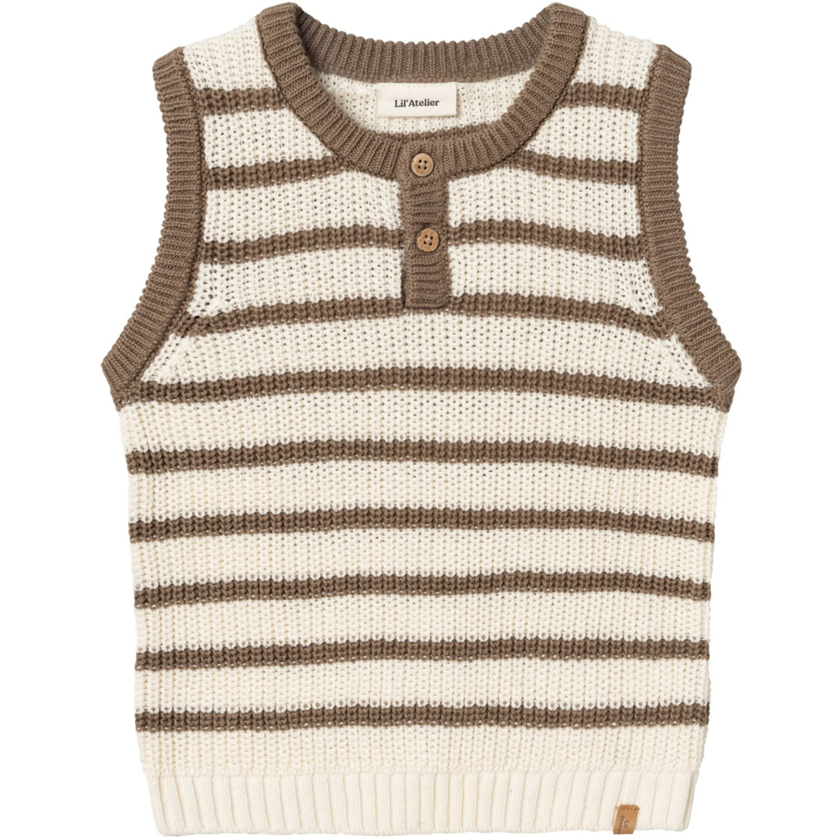 Lil'Atelier Birch Emlen Strik Vest Stripe